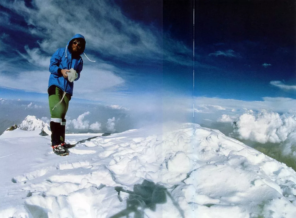 Reinhold Messner sulla cima