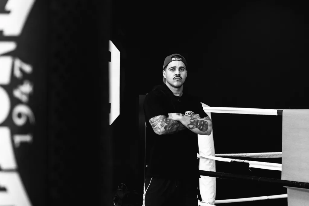 boxe ritratto a bordo ring